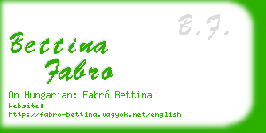 bettina fabro business card